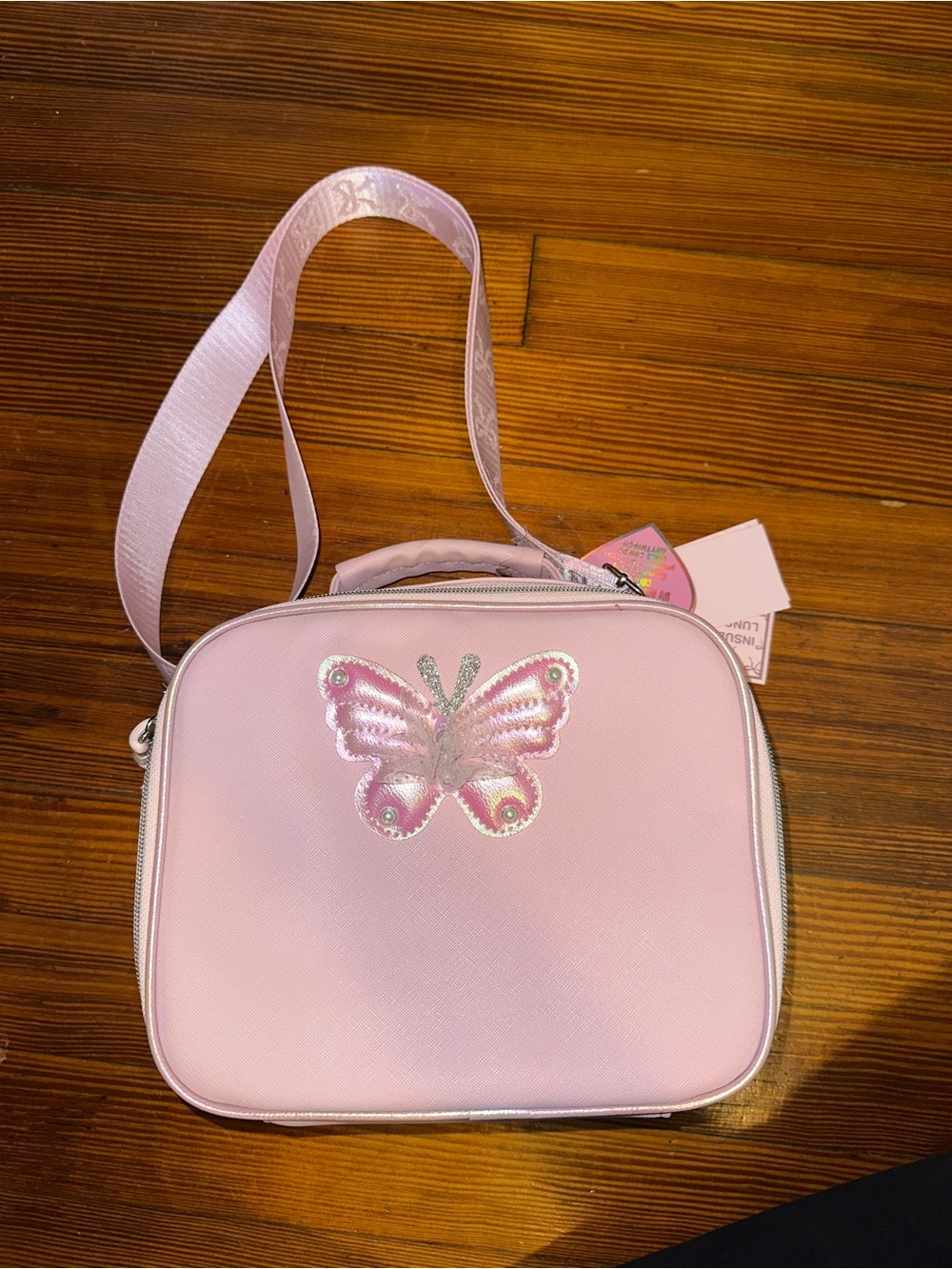 Kids Pink Butterfly Crossbody Bag - Brand Unspecified